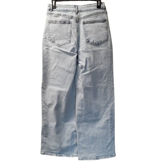 Blue b. Womens Jeans Medium Light Blue Wide Leg Cotton Blend Embedded Studded - Picture 6 of 10